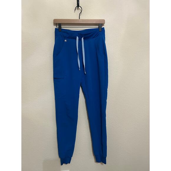 FIGS Women's Size XS Scrub Pants Blue Joggers Stretch Dentist Medical Trousers - Picture 1 of 11